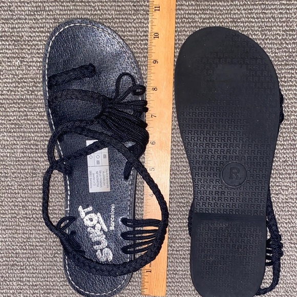Sukot Barcelona Black Braided Cord Sandals sz missing estimated 8.5 - 9 - Picture 2 of 12